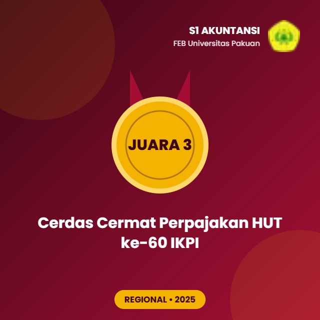 Juara 3 Cerdas Cermat Perpajakan HUT ke-60 IKPI